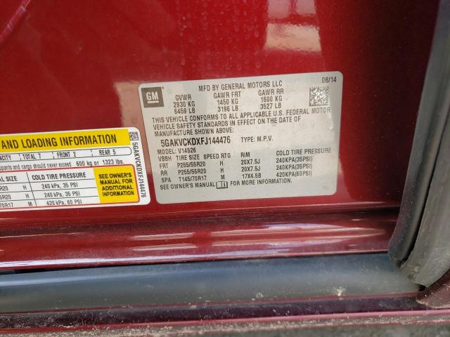 2015 BUICK ENCLAVE 5GAKVCKDXFJ144476