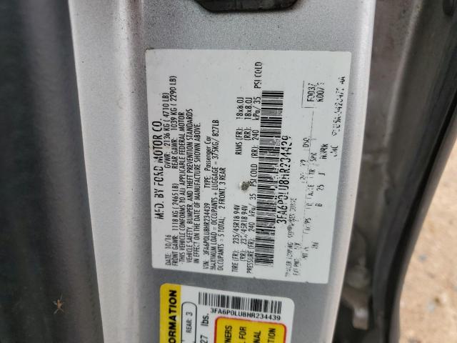 VIN 3FA6P0LU8HR234439 2017 Ford Fusion, Se Hybrid no.12