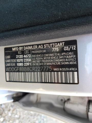 2012 Mercedes-Benz C 300 4Matic VIN: WDDGF8BB8CR227775 Lot: 61201254