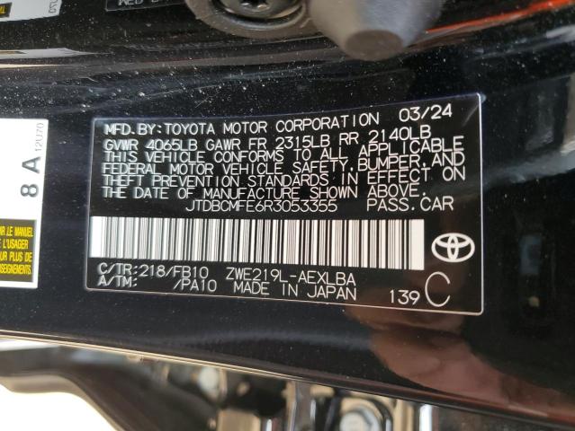 VIN JTDBCMFE6R3053355 2024 Toyota Corolla, LE no.12