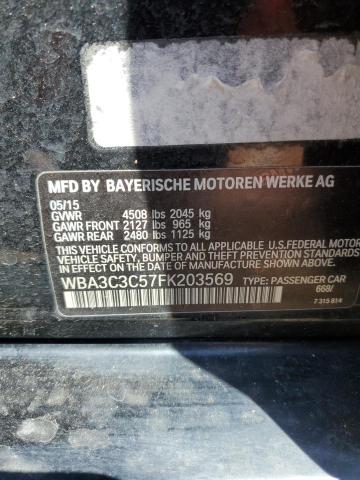 2015 BMW 320 I xDrive VIN: WBA3C3C57FK203569 Lot: 61590094