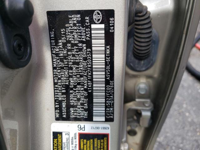 VIN 4T4BF1FK7FR503579 2015 Toyota Camry, LE no.12