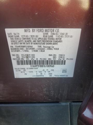 2015 Ford Taurus Limited VIN: 1FAHP2F88FG100960 Lot: 61151504