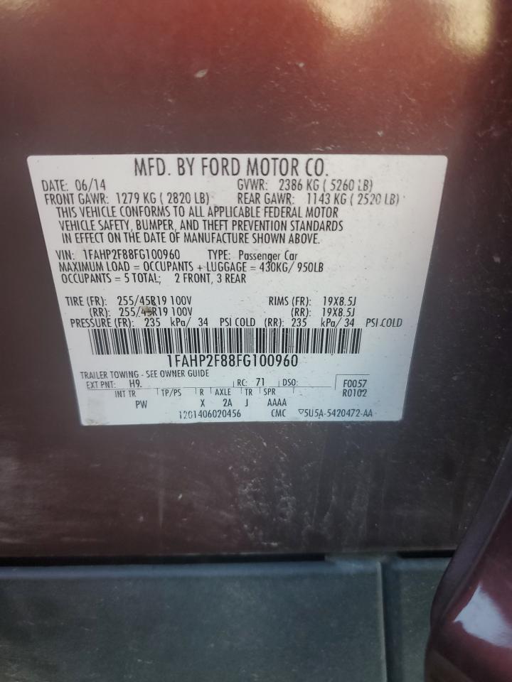 1FAHP2F88FG100960 2015 Ford Taurus Limited