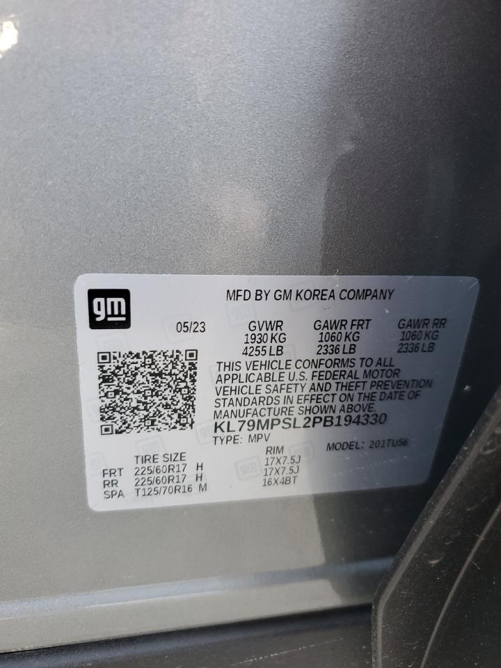 KL79MPSL2PB194330 2023 Chevrolet Trailblazer Lt