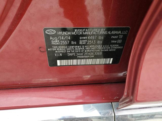 2015 HYUNDAI SONATA SPO - 5NPE34AF2FH063068