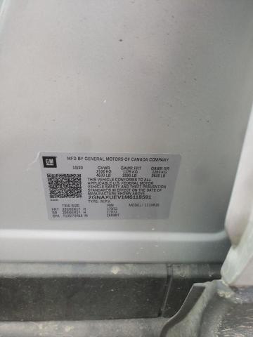 2021 CHEVROLET EQUINOX LT - 2GNAXUEV1M6118591