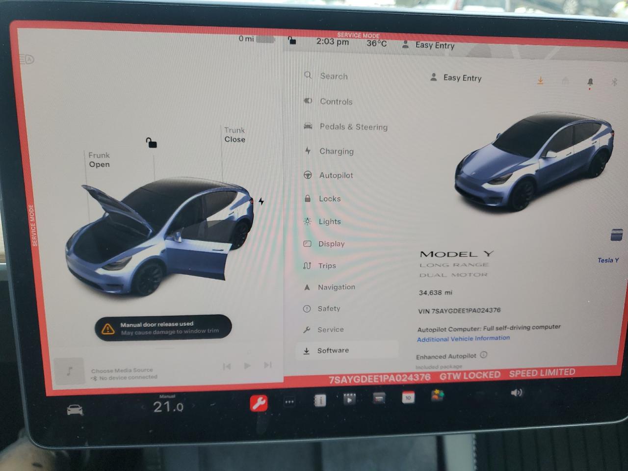 7SAYGDEE1PA024376 2023 Tesla Model Y