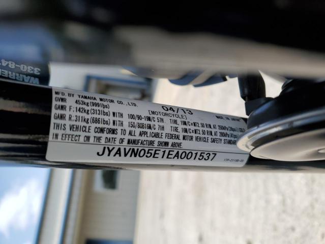 2014 YAMAHA XVS950 CU JYAVN05E1EA001537