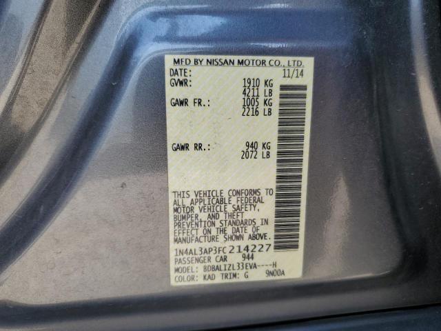 2015 NISSAN ALTIMA 2.5 - 1N4AL3AP3FC214227
