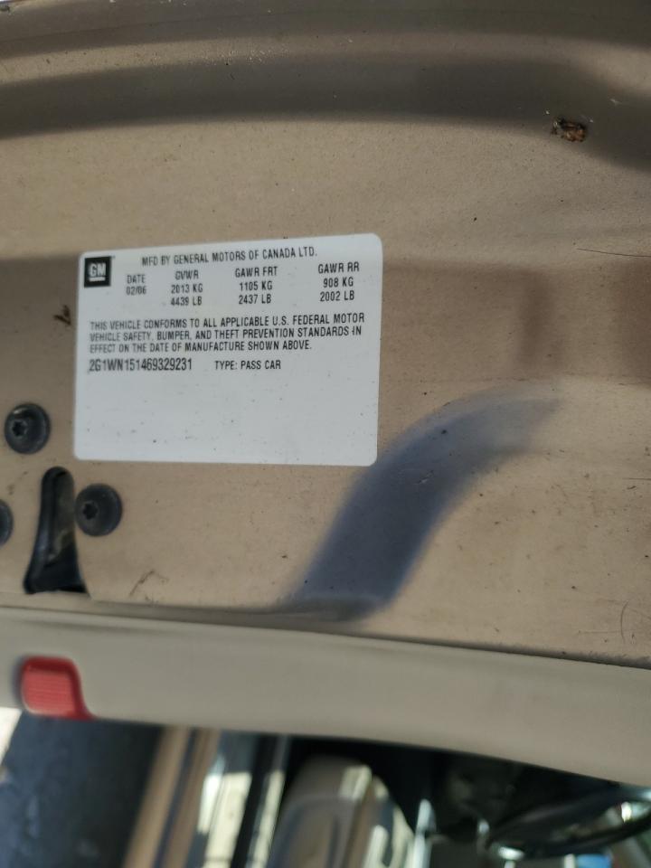 2G1WN151469329231 2006 Chevrolet Monte Carlo Ltz