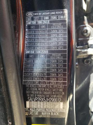 2018 Land Rover Range Rover Evoque Se VIN: SALVP2RX5JH296612 Lot: 61259554