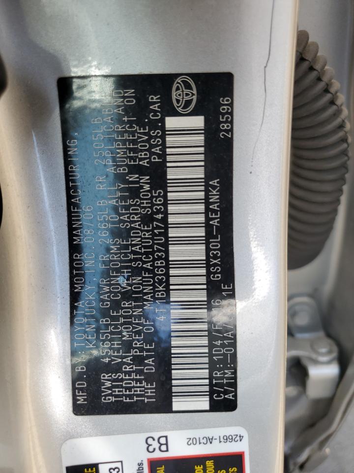 4T1BK36B37U174365 2007 Toyota Avalon Xl