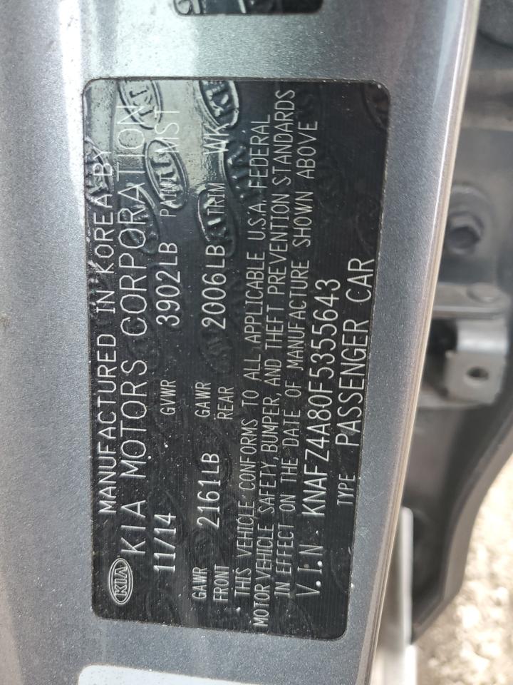 KNAFZ4A80F5355643 2015 Kia Forte Ex