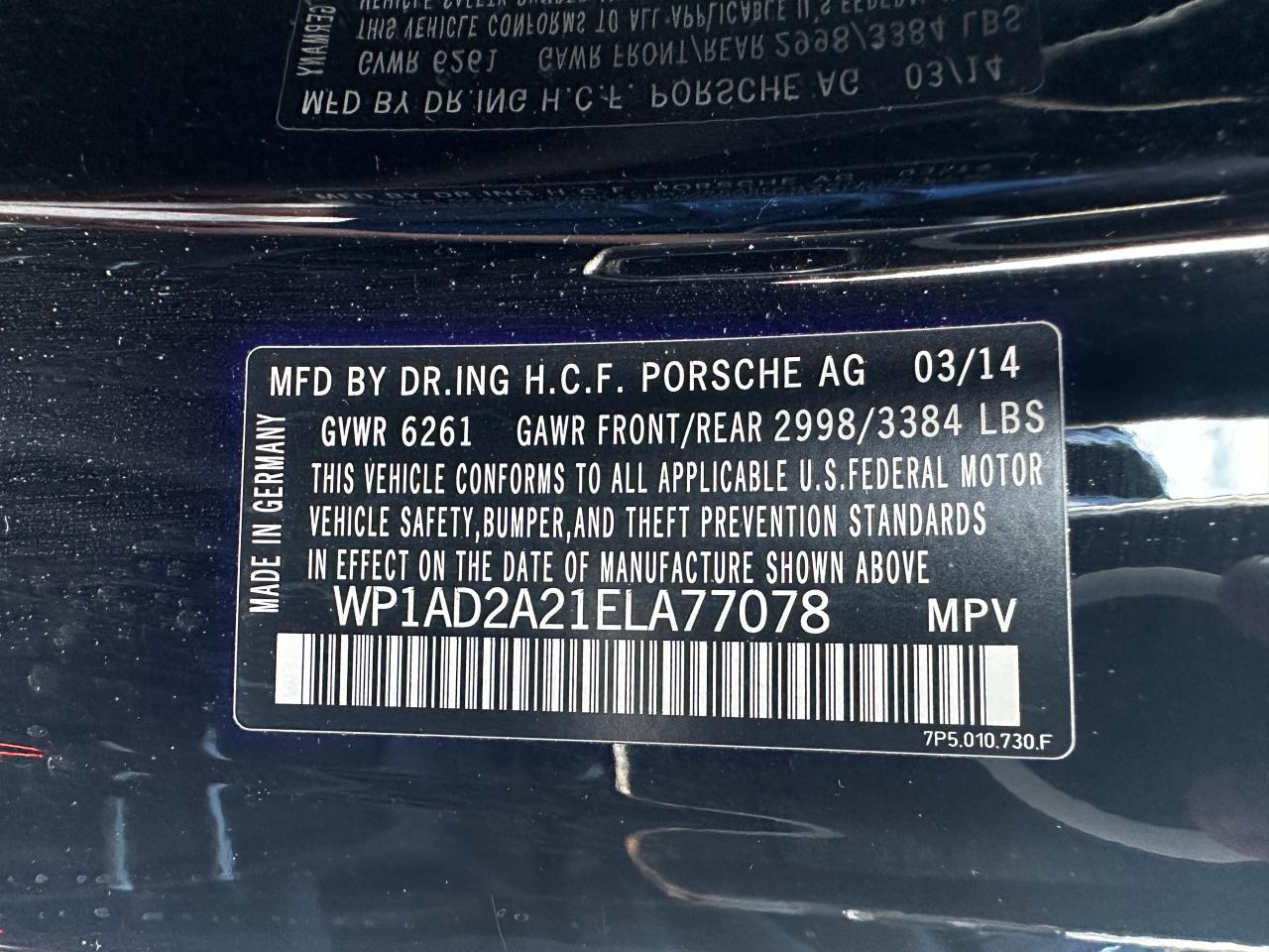 WP1AD2A21ELA77078 2014 Porsche Cayenne Gts