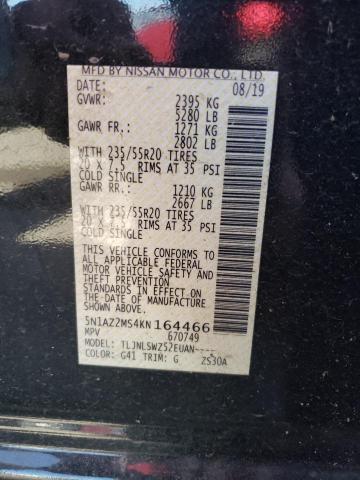 2019 NISSAN MURANO S - 5N1AZ2MS4KN164466