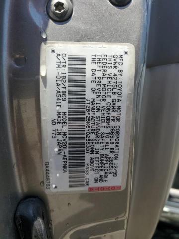 2000 Toyota Camry Le VIN: JT2BF28K6Y0255331 Lot: 62339324