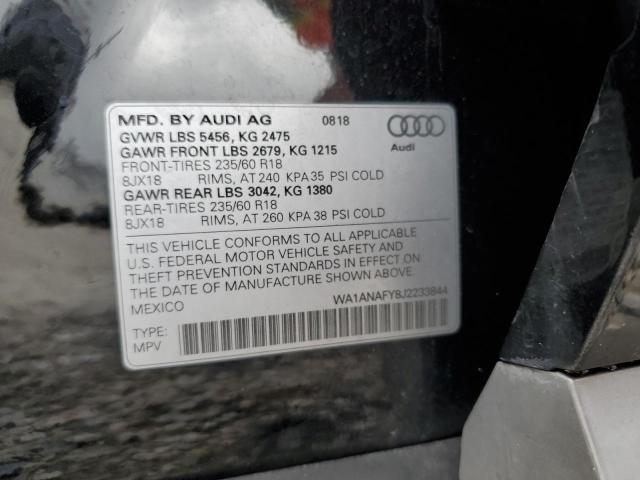 2018 Audi Q5 Premium VIN: WA1ANAFY8J2233844 Lot: 61637914