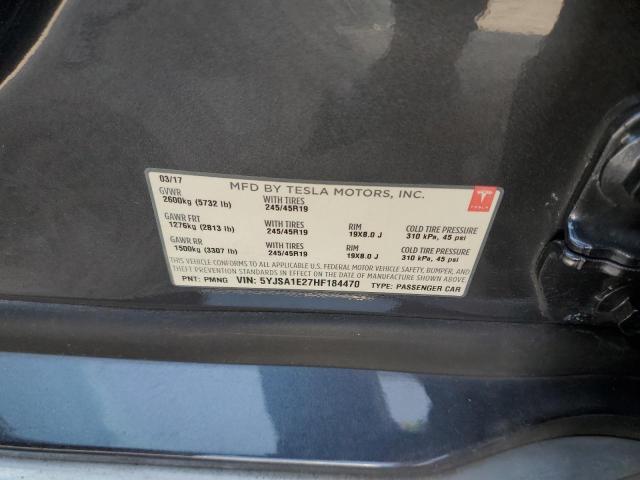 2017 TESLA MODEL S - 5YJSA1E27HF184470