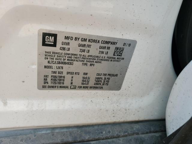2019 CHEVROLET TRAX 1LT - KL7CJLSB4KB849353