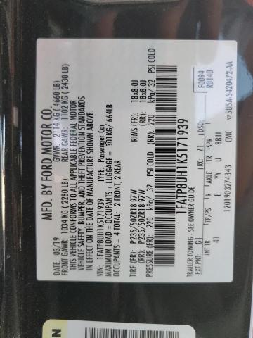 2019 Ford Mustang VIN: 1FATP8UH1K5171939 Lot: 61518904
