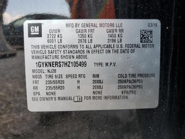 2017 Cadillac Xt5 Premium Luxury VIN: 1GYKNERS7HZ105499 Lot: 61993784