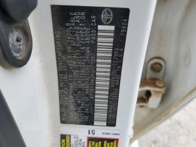2019 TOYOTA CAMRY L - 4T1B11HK2KU771987