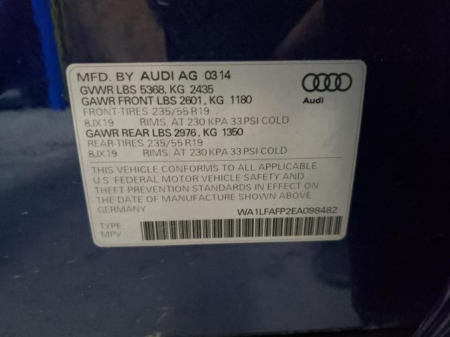 WA1LFAFP2EA098482 2014 Audi Q5 Premium Plus