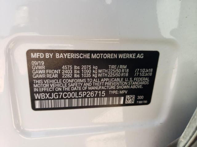 2020 BMW X1 SDRIVE2 - WBXJG7C00L5P26715