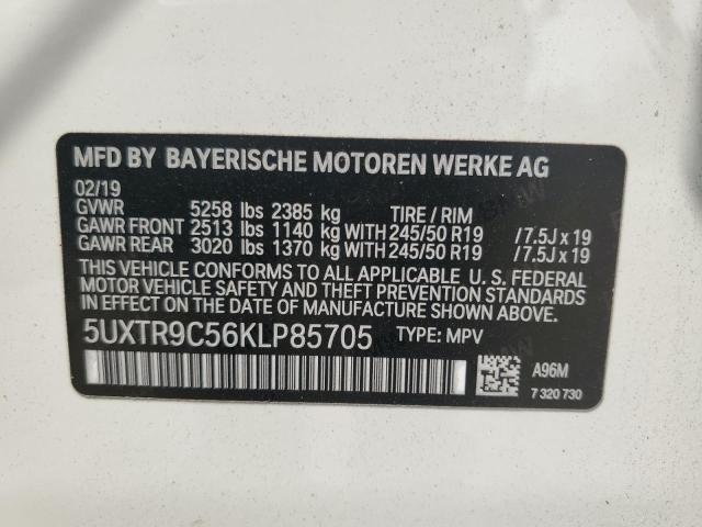 VIN 5UXTR9C56KLP85705 2019 BMW X3, Xdrive30I no.14