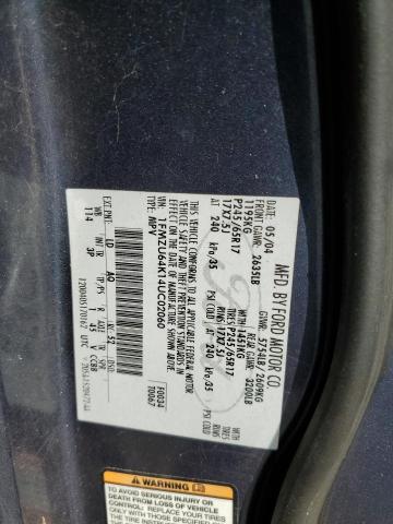 2004 Ford Explorer Eddie Bauer VIN: 1FMZU64K14UC02060 Lot: 61236514