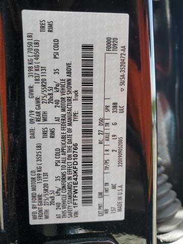 2019 FORD F150 SUPER - 1FTFW1E43KFD10766