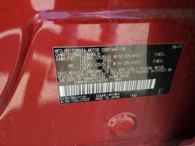 2017 Toyota Rav4 Xle VIN: JTMRFREV7HJ165399 Lot: 62381214