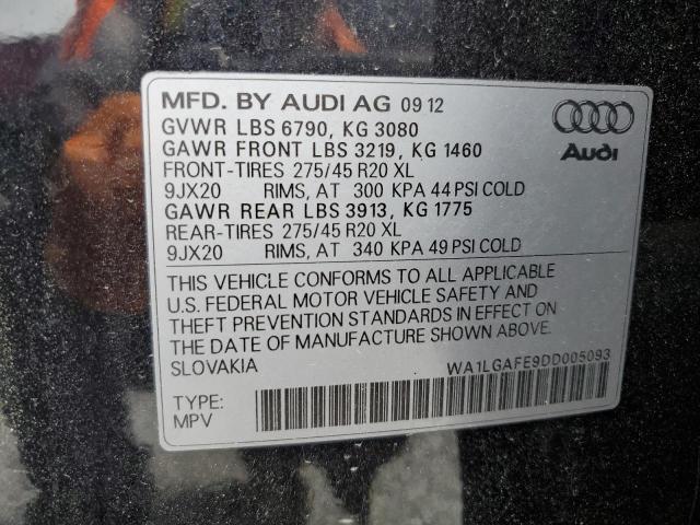 2013 Audi Q7 Premium Plus VIN: WA1LGAFE9DD005093 Lot: 61450354