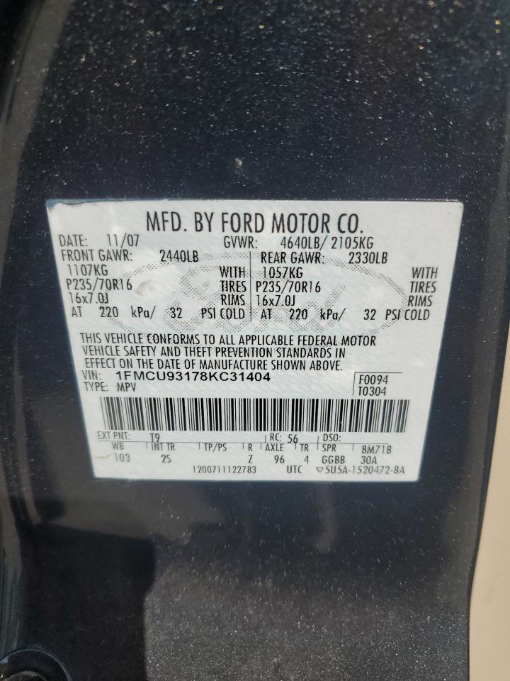 1FMCU93178KC31404 2008 Ford Escape Xlt