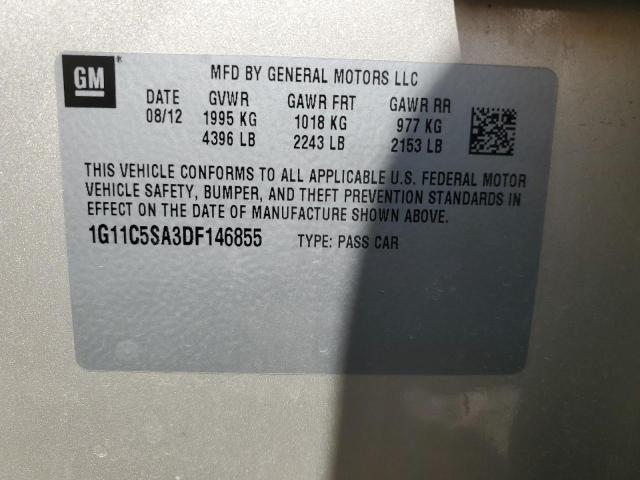 2013 Chevrolet Malibu 1Lt VIN: 1G11C5SA3DF146855 Lot: 62233034