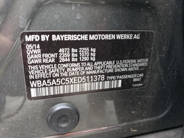 VIN WBA5A5C5XED511378 2014 BMW 5 Series, 528 I no.12