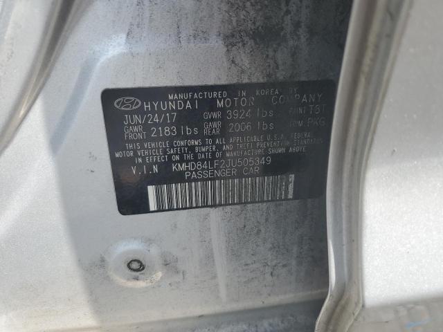 2018 HYUNDAI ELANTRA SE - KMHD84LF2JU505349