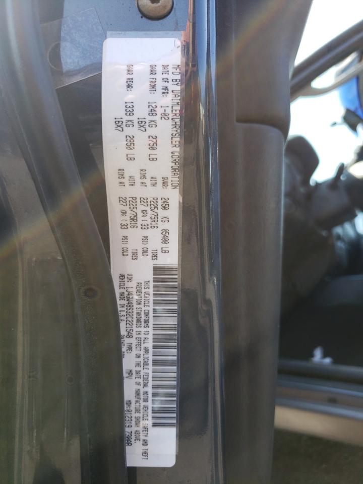 1J4GW48S32C221548 2002 Jeep Grand Cherokee Laredo