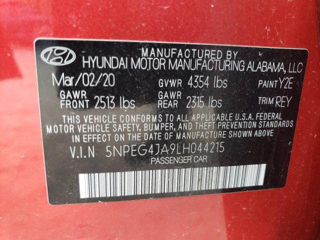 2020 Hyundai Sonata Se VIN: 5NPEG4JA9LH044215 Lot: 62420744