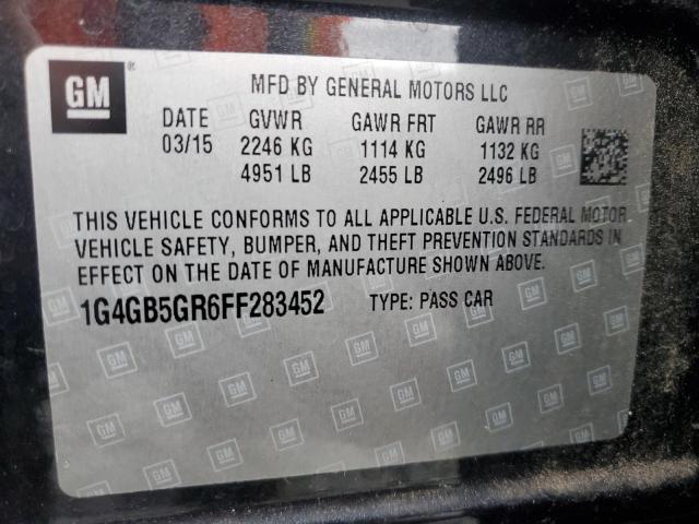 2015 BUICK LACROSSE - 1G4GB5GR6FF283452
