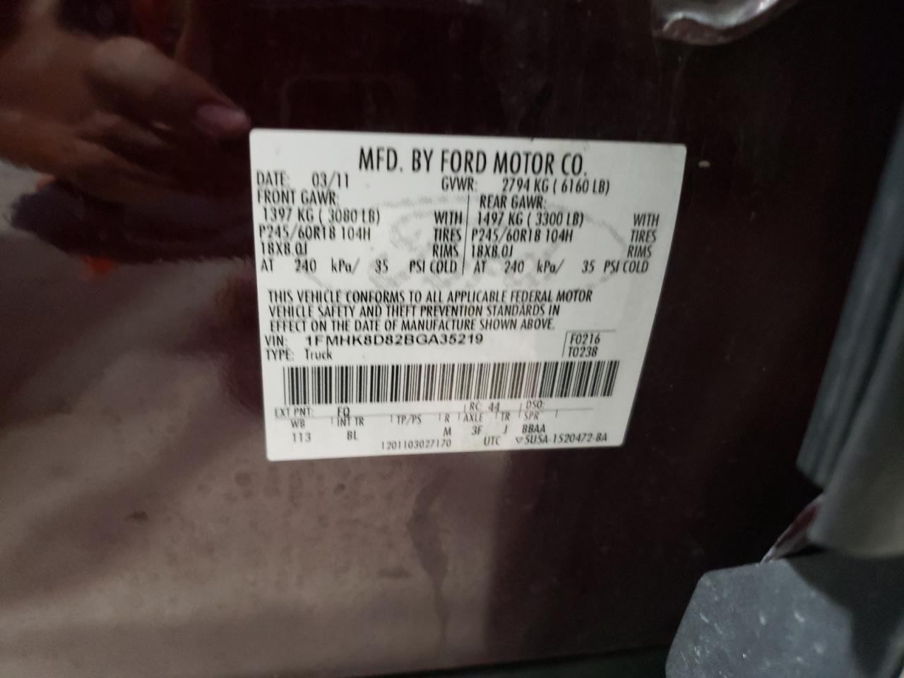 1FMHK8D82BGA35219 2011 Ford Explorer Xlt