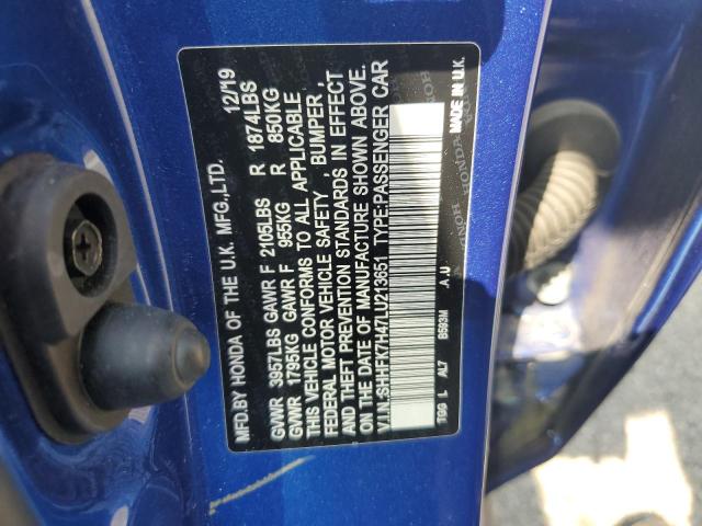 2020 HONDA CIVIC SPOR - SHHFK7H47LU213651
