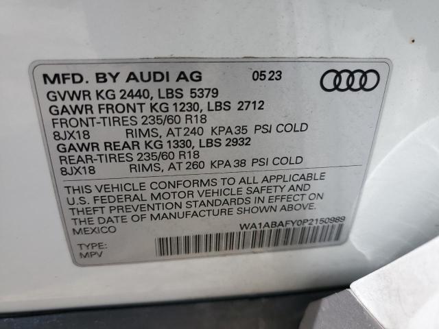 VIN WA1ABAFY0P2150989 2023 Audi Q5, Premium 40 no.13