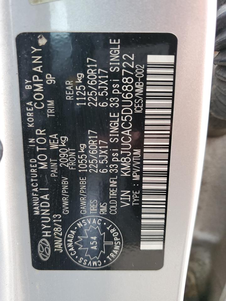 KM8JUCAC5DU688722 2013 Hyundai Tucson Gls