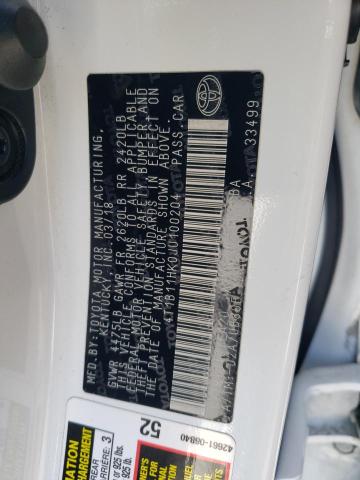 VIN 4T1B11HK0JU100204 2018 Toyota Camry, L no.12