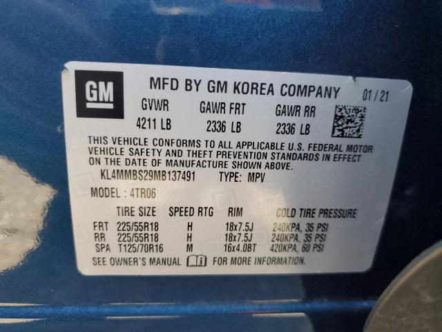 2021 Buick Encore Gx Preferred VIN: KL4MMBS29MB137491 Lot: 61946164