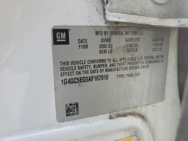 2010 Buick Lacrosse Cxl VIN: 1G4GC5EG5AF167019 Lot: 62218954