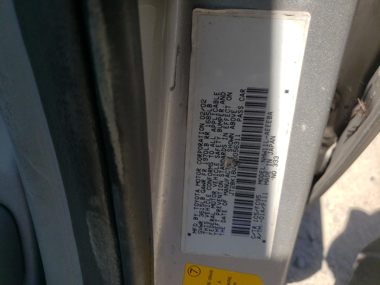 JT2BK18U420056311 2002 Toyota Prius