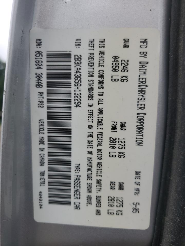 2B3KA43G56H132294 2006 Dodge Charger Se